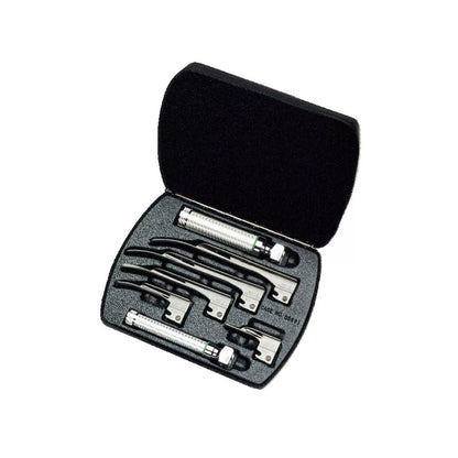 LED Fiber-Optic Laryngoscope Set, Miller Blades