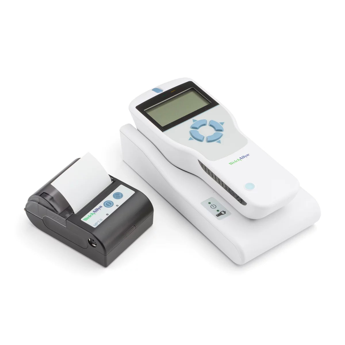 MicroTymp 4 Portable Tympanometer with thermal printer and charging cradle