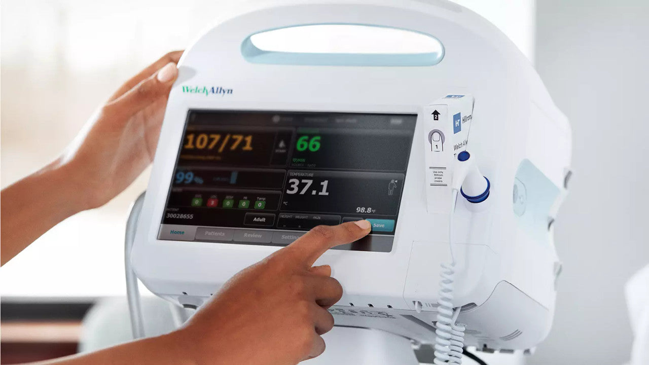 Connex Vital Signs Monitor with SureTemp Plus Oral Thermometer used in clinic