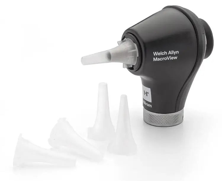 KleenSpec Single Use Ear Specula Clear on Welch Allyn MacroView